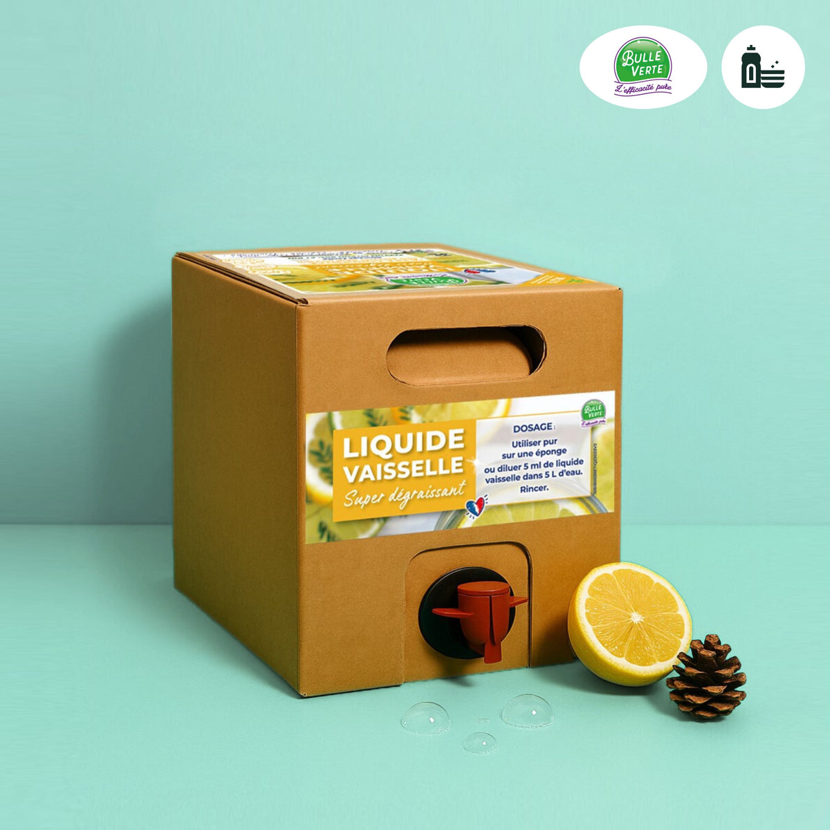 Liquide vaisselle - Ultra- dégraissant - Pin citron