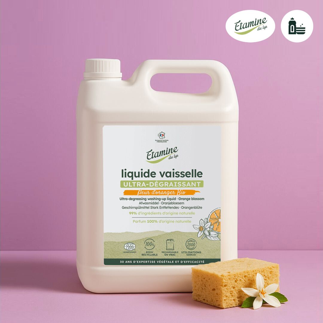 Liquide vaisselle - Ultra-dégraissant - Fleur d'oranger bio