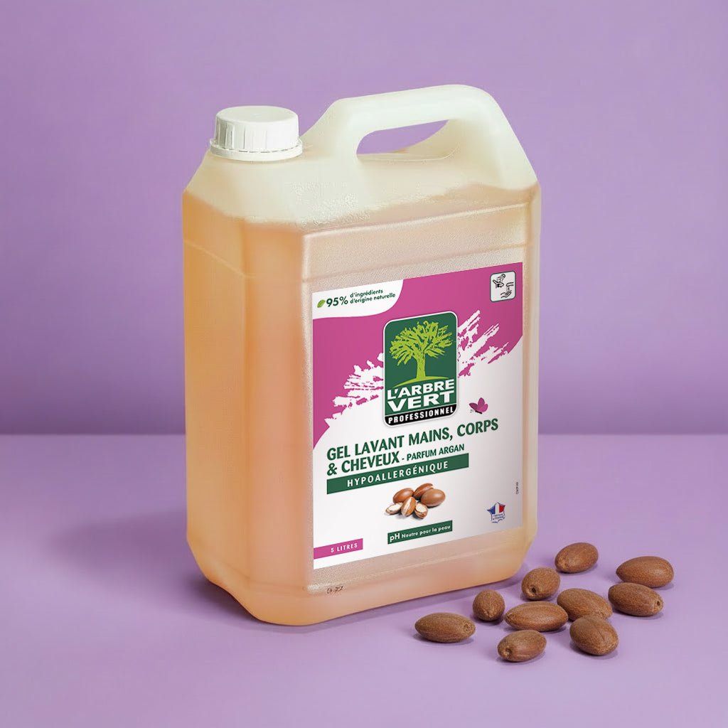 Gel lavant mains, corps et cheveux - Argan