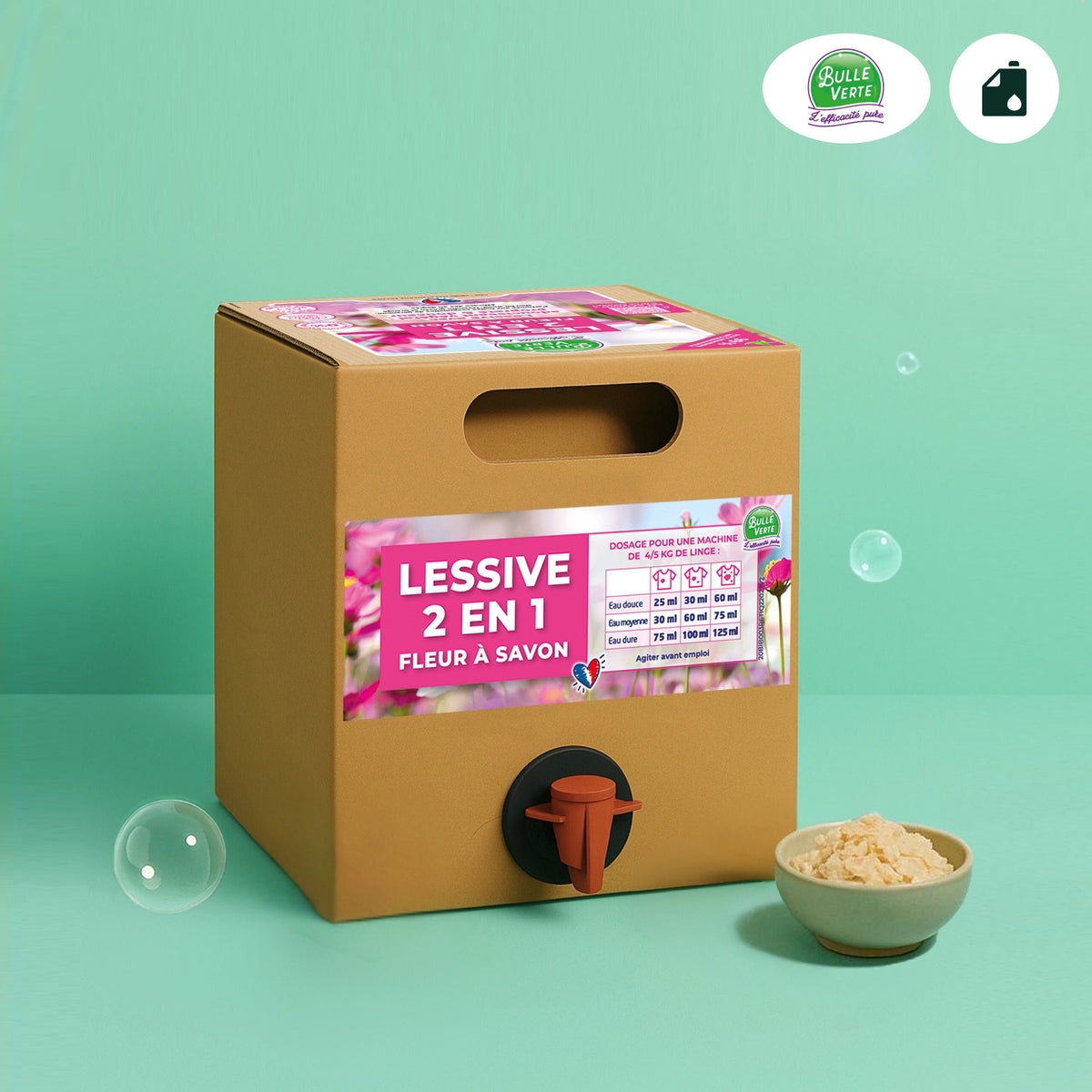 Lessive liquide - 2en1 - Fleur à Savon