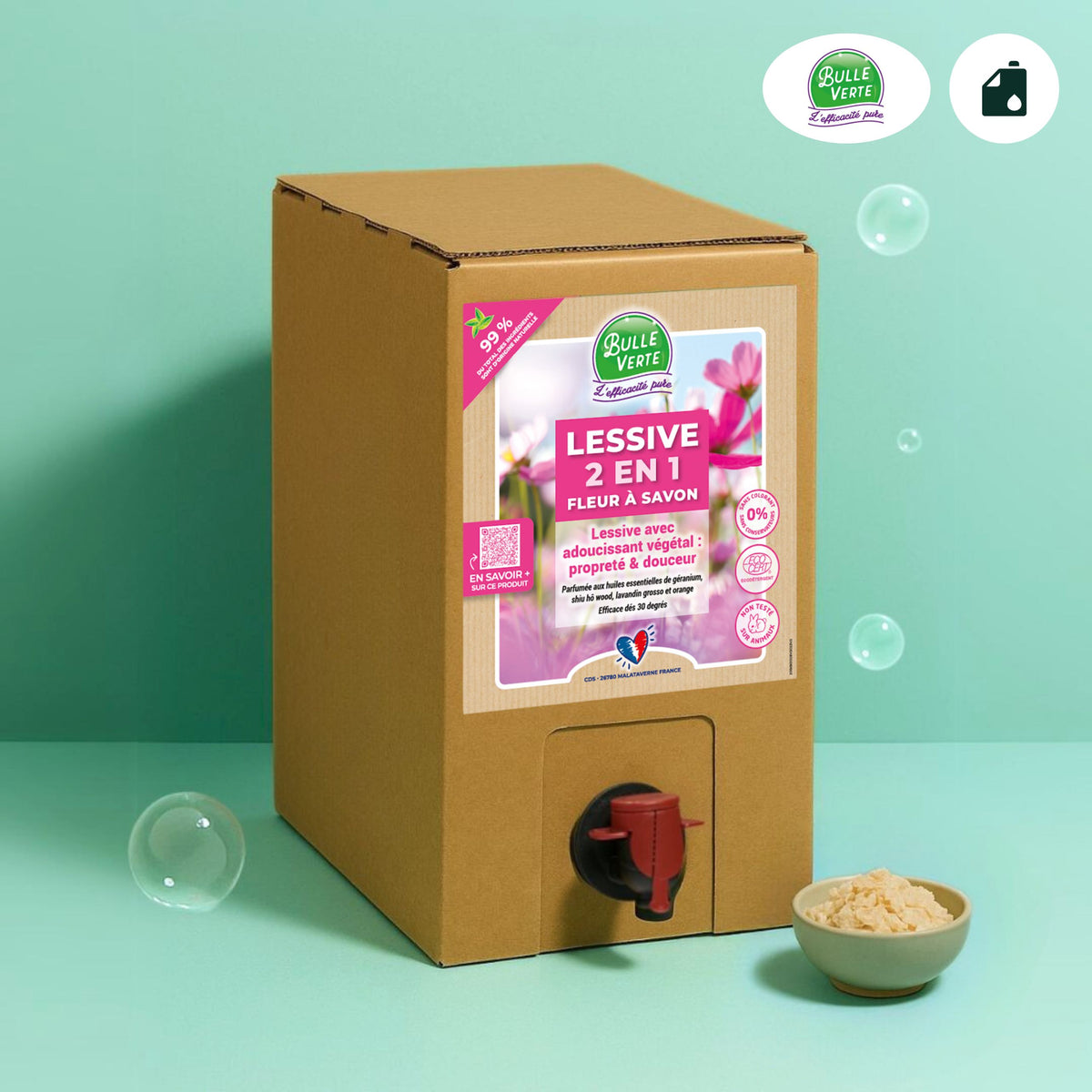 Lessive liquide - 2en1 - Fleur à Savon